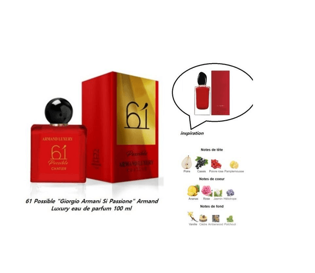61 Possible  " Giorgio Armani Si Passione "  Armand Luxury eau de parfum 100 ml