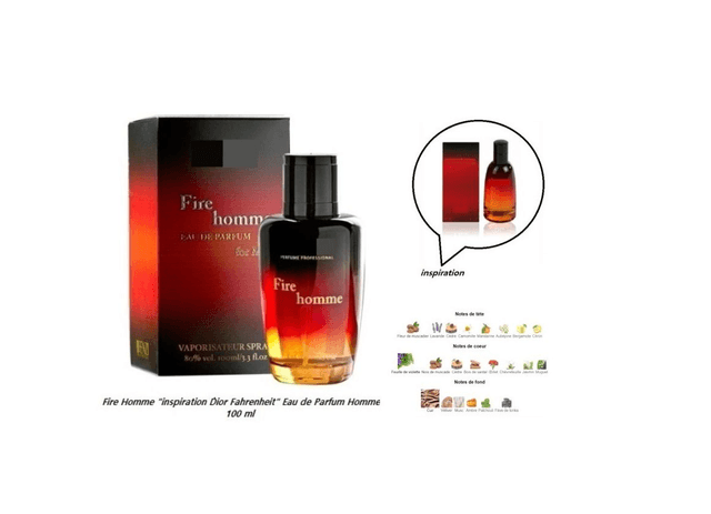 Fahnenhomme "inspiration Dior Fahrenheit" Eau de Parfum Homme 100 ml