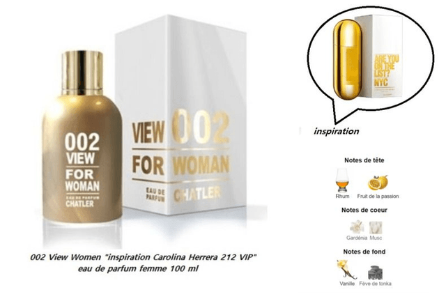 002 View Women "inspiration by Carolina Herrera 212 VIP" eau de parfum femme 100 ml