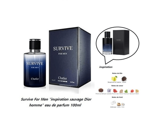 Survive For Men " inspiration by sauvage Dior " eau de parfum 100ml