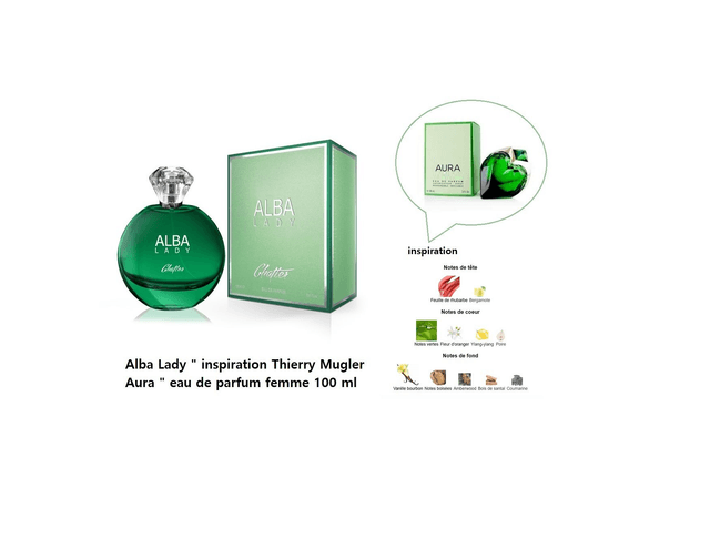Alba Lady " inspi Thierry Mugler Aura " eau de parfum femme 100 ml