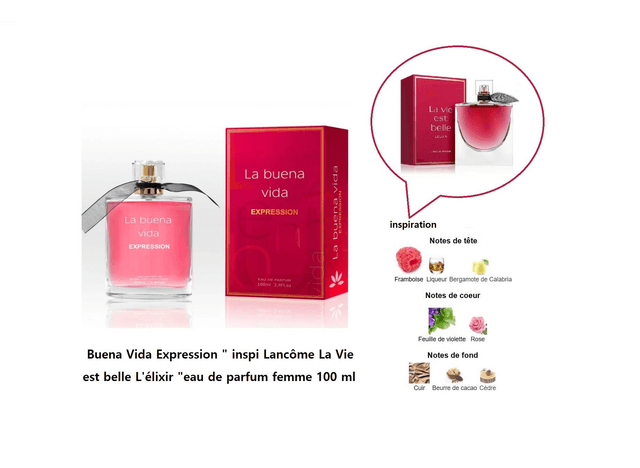 Buena Vida Expression " inspi L La Vie est belle L'élixir "eau de parfum femme 100 ml