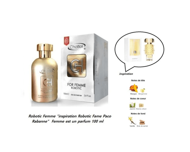 Robotic Femme " inspiration Robotic Fame Paco Rabanne " Femme eau de parfum 100 ml