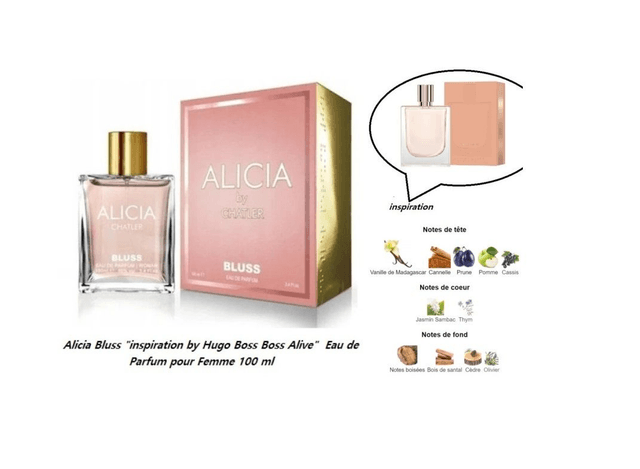 Alicia Bluss " inspiration by Hugo Boss Boss Alive "  Eau de Parfum pour Femme 100 ml