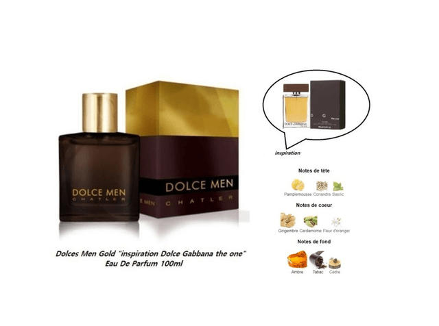 Dolces Men Gold " inspiration Dolce Gabbana the one " Eau De Parfum 100ml