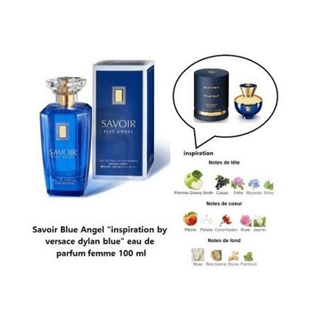 Savoir Blue Angel " inspiration by versace dylan blue " eau de parfum femme 100 ml 