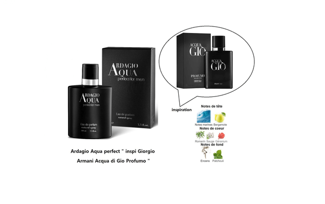 Ardagio Aqua perfect " inspi Giorgio Armani Acqua di Gio Profumo " eau de parfum 100 ml