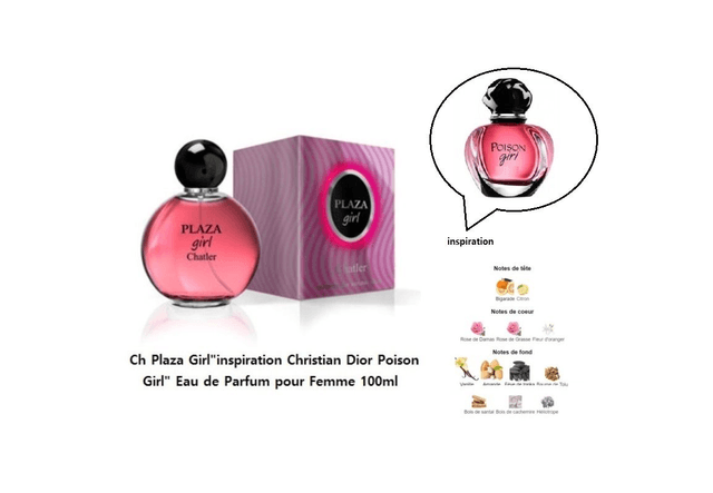 Ch Plaza Girl " inspiration Christian Dior Poison Girl " Eau de Parfum pour Femme 100ml