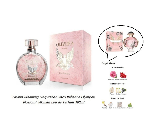 Olivera Blooming " inspiration Paco Rabanne Olympea Blossom " femme eau de parfum 100ml