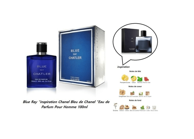Blue Ray " inspiration Chanel Bleu de Chanel " Eau de Parfum Pour Homme 100ml 