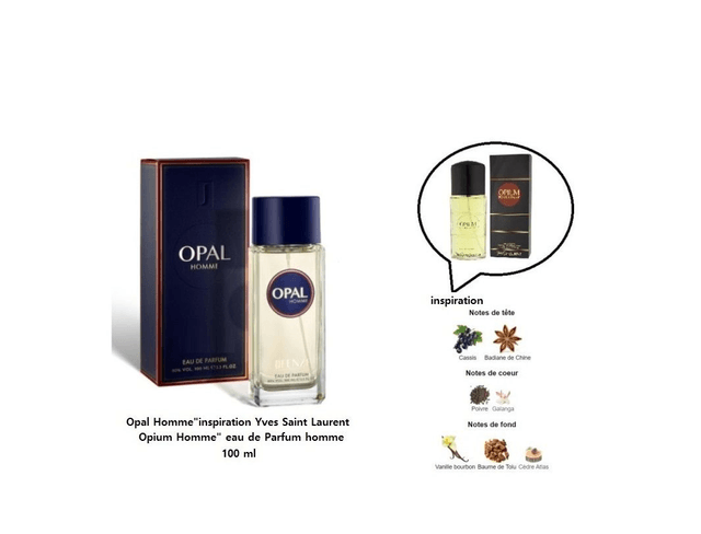 Opal Homme " inspi  Yves Saint Laurent Opium Homme " eau de Parfum homme 100 ml