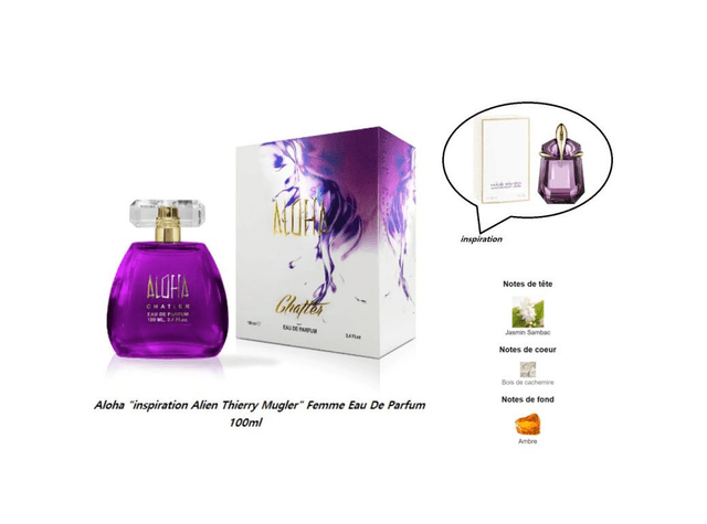 Aloha " inspiration Alien Thierry Mugler " Femme Eau De Parfum 100ml