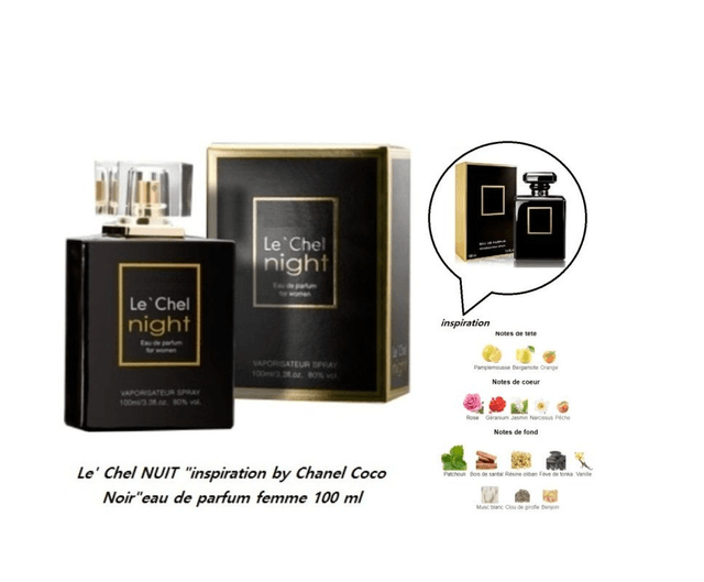 Le' Chel NUIT "inspiration by Chanel Coco Noir "eau de parfum femme 100 ml