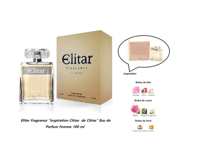 Elitar Fragrance " inspiration Chloe  de Chloe " Eau de Parfum Femme 100 ml