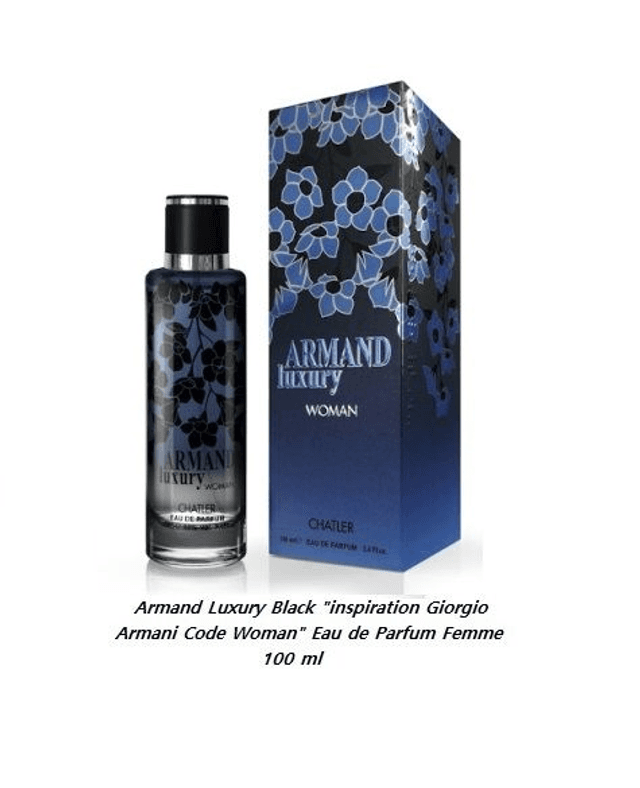 Armand Luxury Black &quot; inspiration Giorgio Armani Code Woman &quot; Eau de Parfum Femme 100 ml