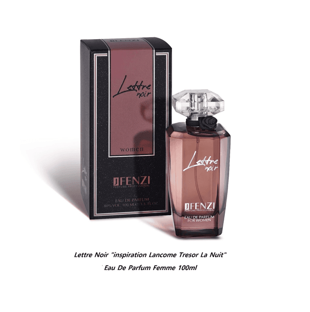 Lettre Noir &quot; inspiration  Lancôme Trésor La nuit &quot; Eau De Parfum Femme 100ml 