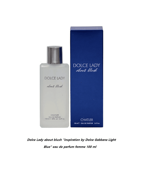 Dolce Lady about blush &quot; inspiration by Dolce Gabbana Light Blue &quot; eau de parfum femme 100 ml