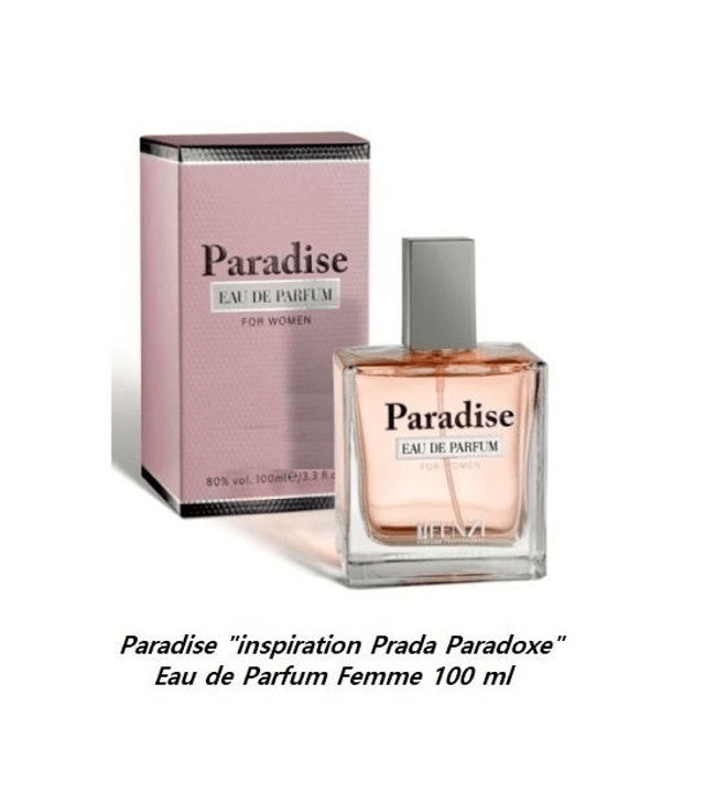 Paradise &quot; inspiration Prada Paradoxe &quot; Eau de Parfum Femme 100 ml