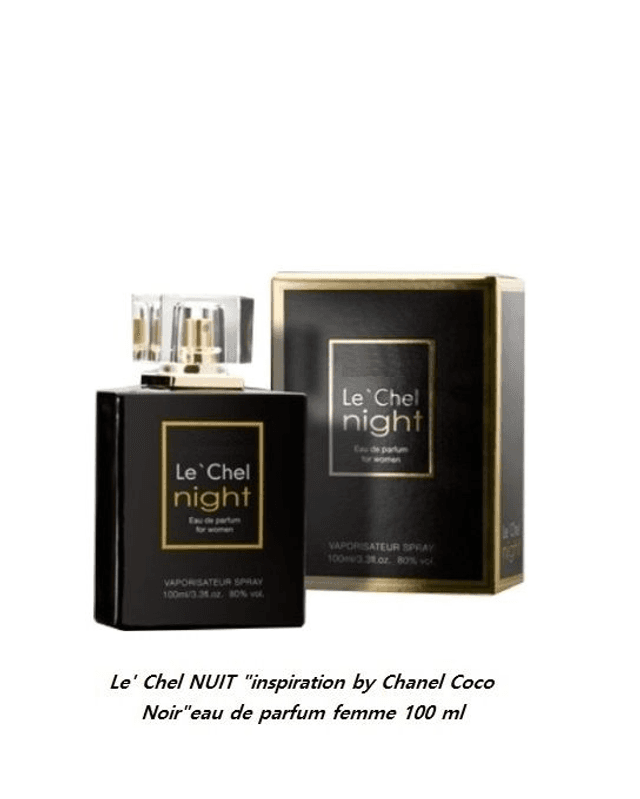 Le&#039; Chel NUIT &quot;inspiration by Chanel Coco Noir &quot;eau de parfum femme 100 ml