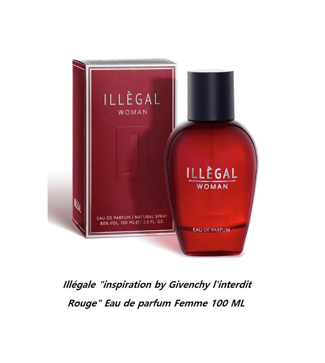 Illégale &quot; inspiration by Givenchy l&#039;interdit Rouge &quot; Eau de parfum Femme 100 ML