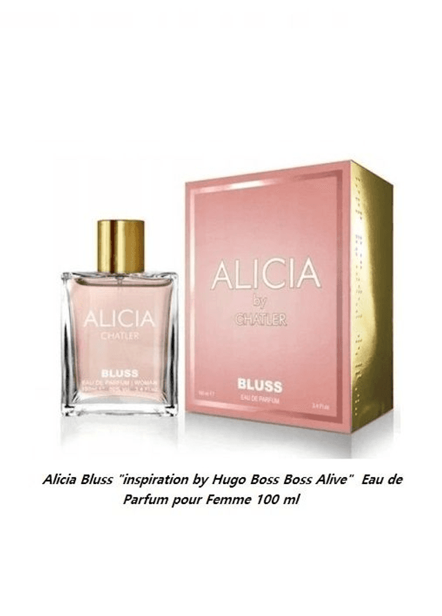 Alicia Bluss &quot; inspiration by Hugo Boss Boss Alive &quot;  Eau de Parfum pour Femme 100 ml