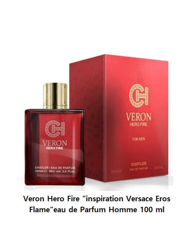 Veron Hero Fire &quot; inspiration Versace Eros Flame &quot; eau de Parfum Homme 100 ml