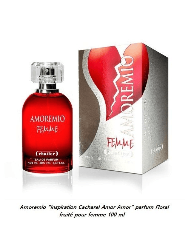 Amoremio &quot; inspiration Cacharel Amor Amor &quot; parfum Floral fruité pour femme 100 ml.