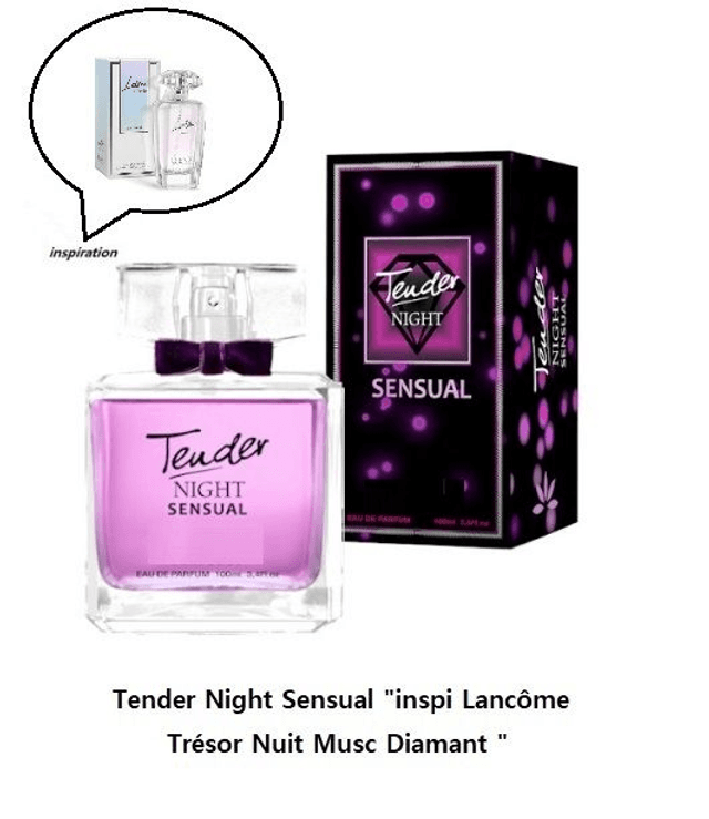  Tender Night Sensual &quot; inspi Lancôme Trésor Nuit Musc Diamant perle &quot; eau de parfum 100 ml 