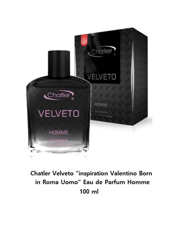  Chatler Velveto &quot;inspiration Valentino Born in Roma Uomo&quot; Eau de Parfum Homme 100 ml