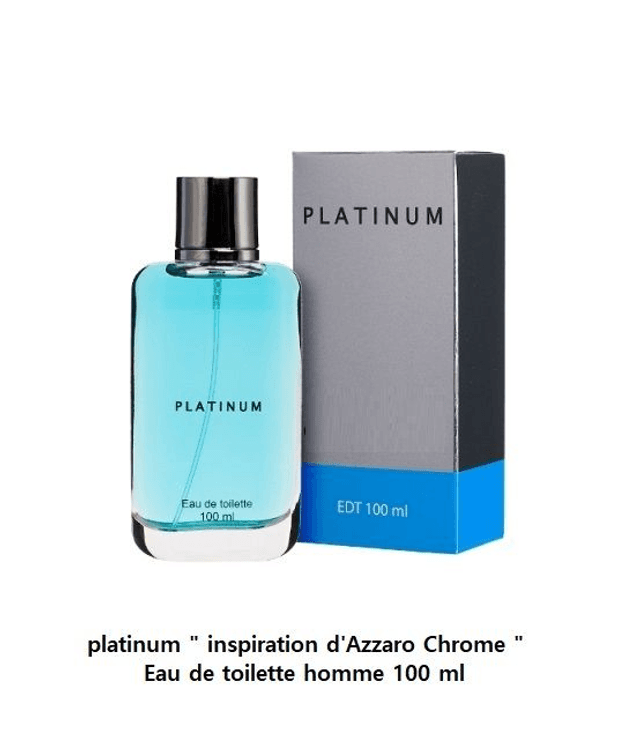 platinum &quot; inspi d&#039;Azzaro Chrome &quot; Eau de toilette homme 100 ml 